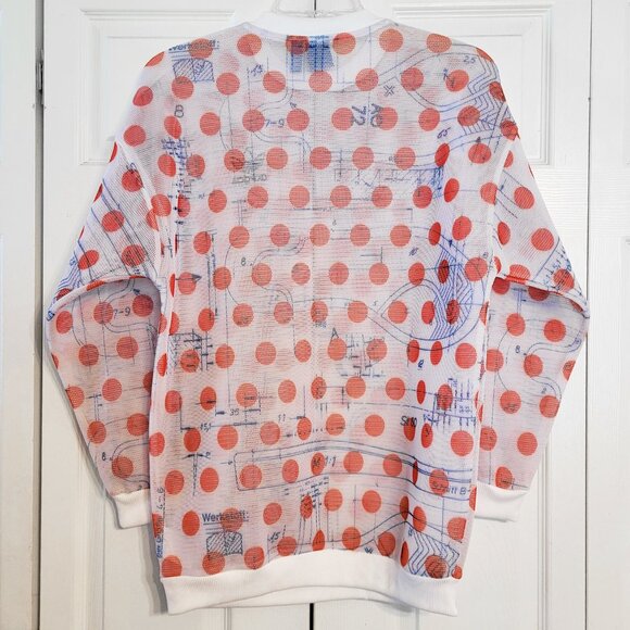 Adidas Mesh Polka Dot Sweatshirt - Picture 10 of 15